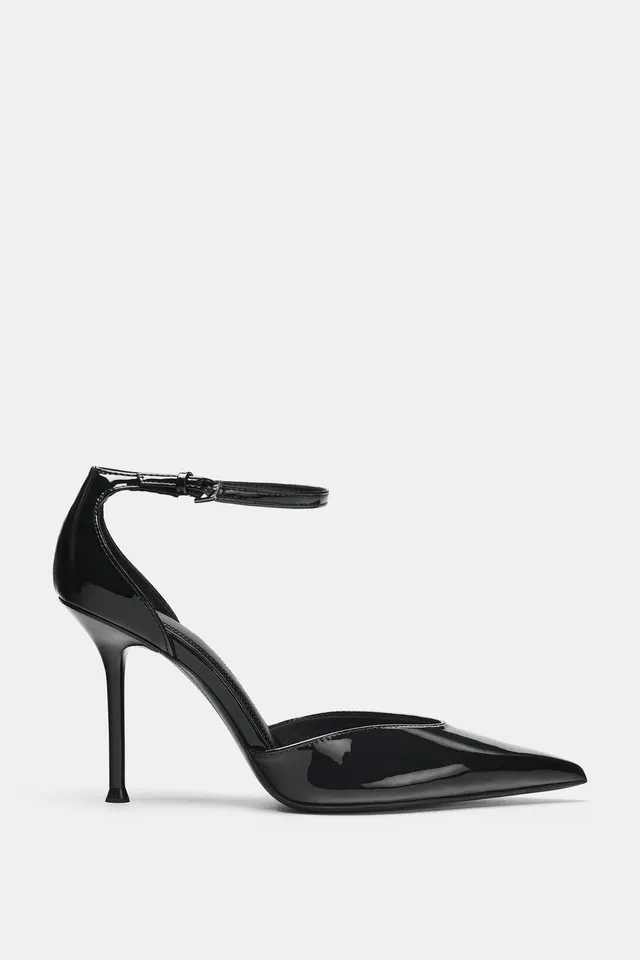 PATENT-EFFECT HEELED SHOES – image 4