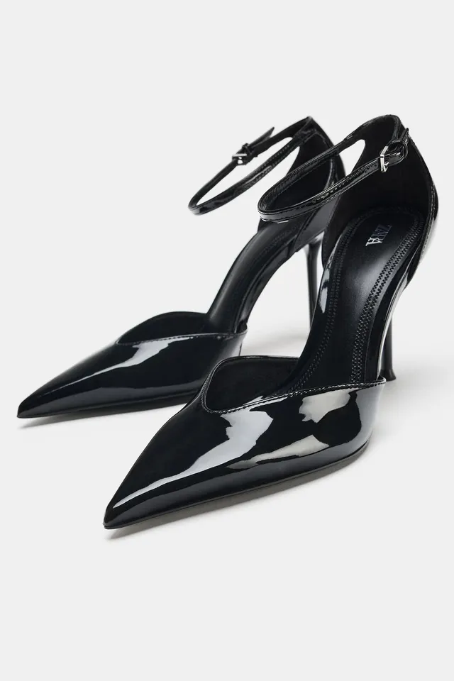 PATENT-EFFECT HEELED SHOES – image 5