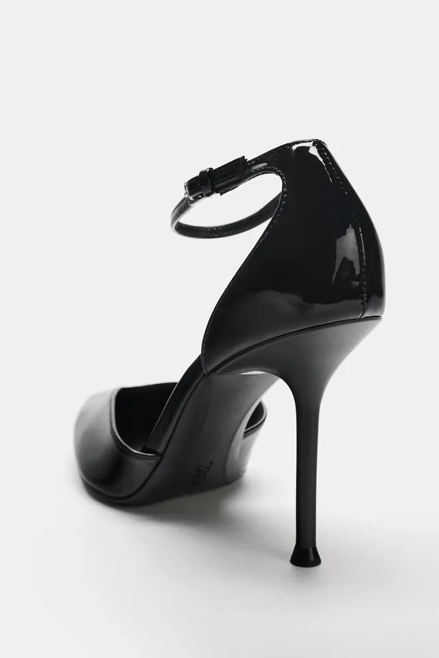 PATENT-EFFECT HEELED SHOES – image 7