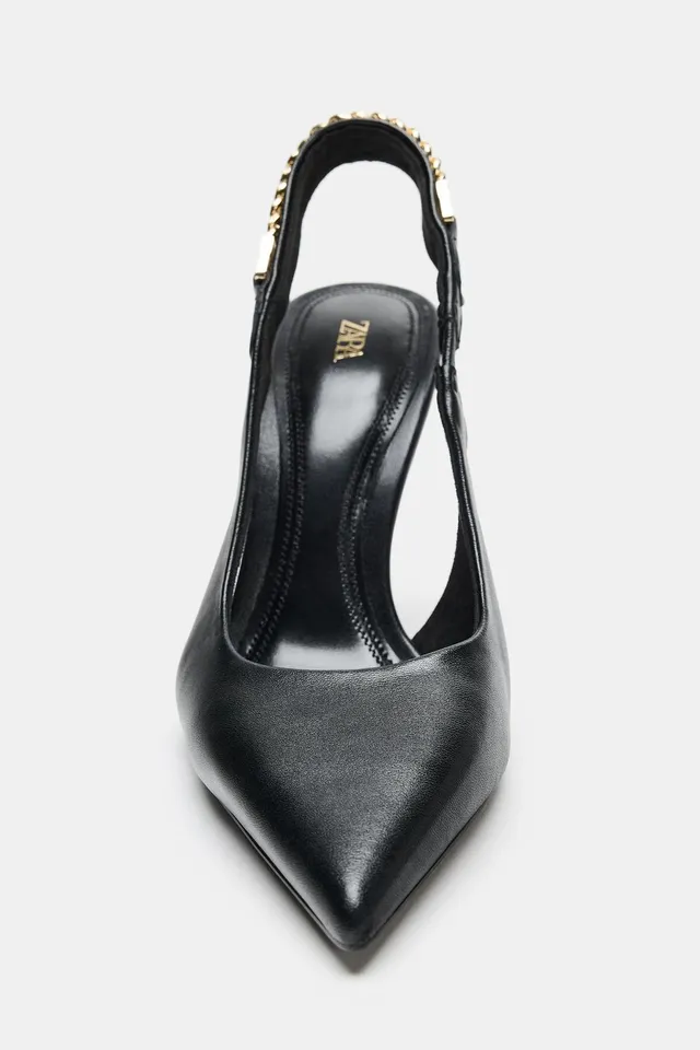 HEELED SHOES WITH CHAIN DETAIL – image 4