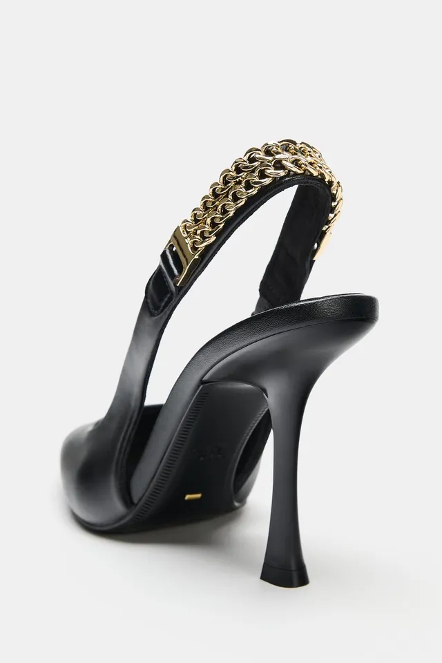 HEELED SHOES WITH CHAIN DETAIL – image 5