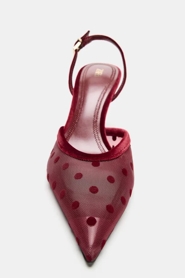 MESH DOTS HEELED SHOES – image 3