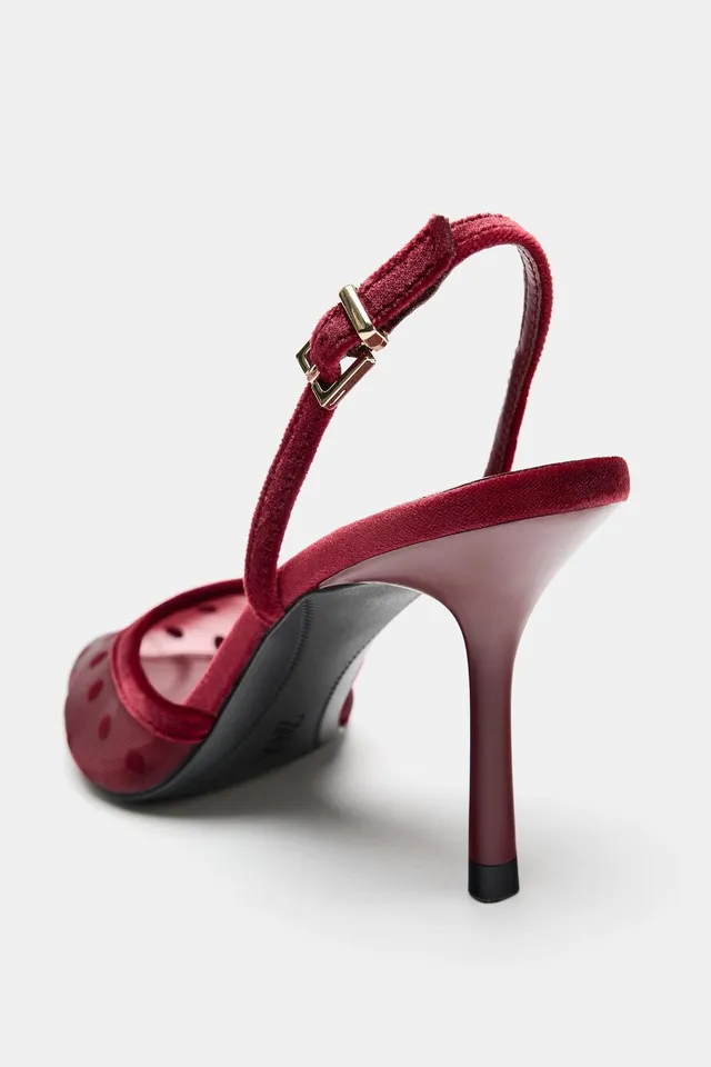 MESH DOTS HEELED SHOES – image 4