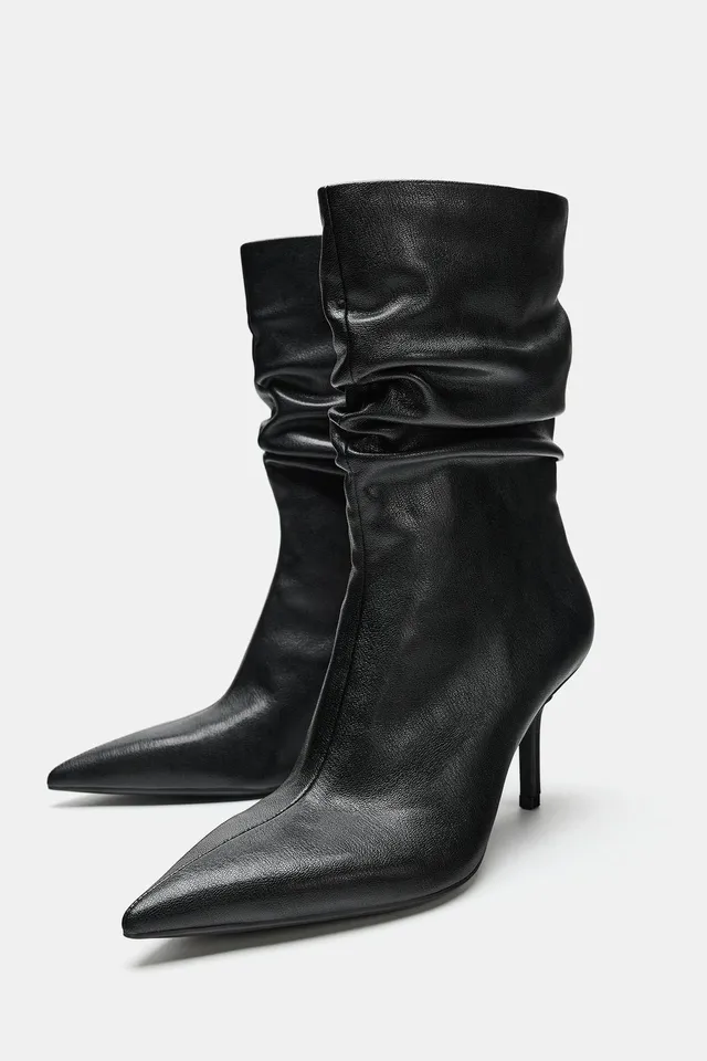 RUFFLED HEELED ANKLE BOOTS – image 4