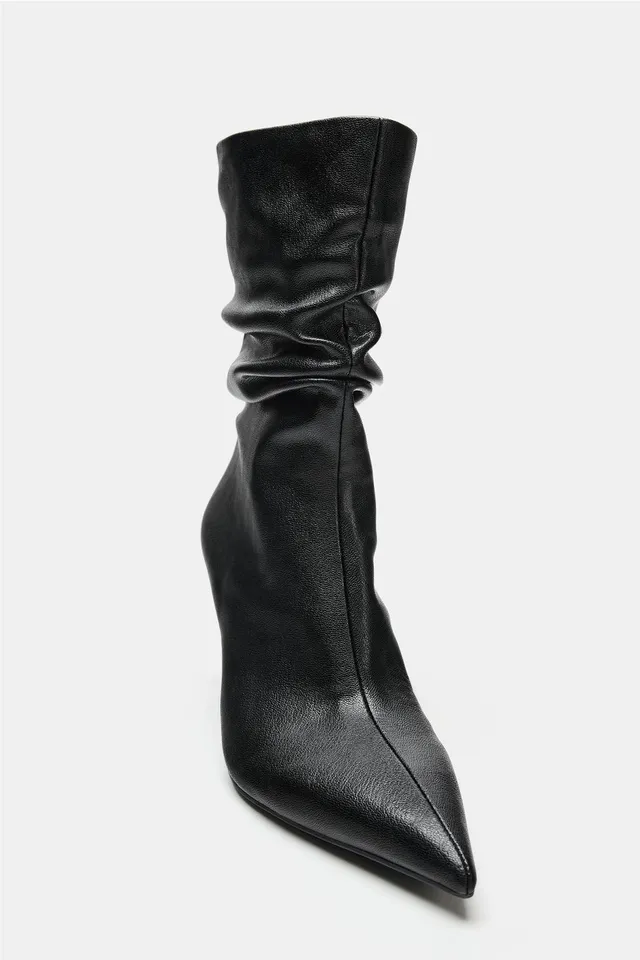 RUFFLED HEELED ANKLE BOOTS – image 5