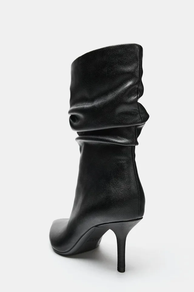 RUFFLED HEELED ANKLE BOOTS – image 6