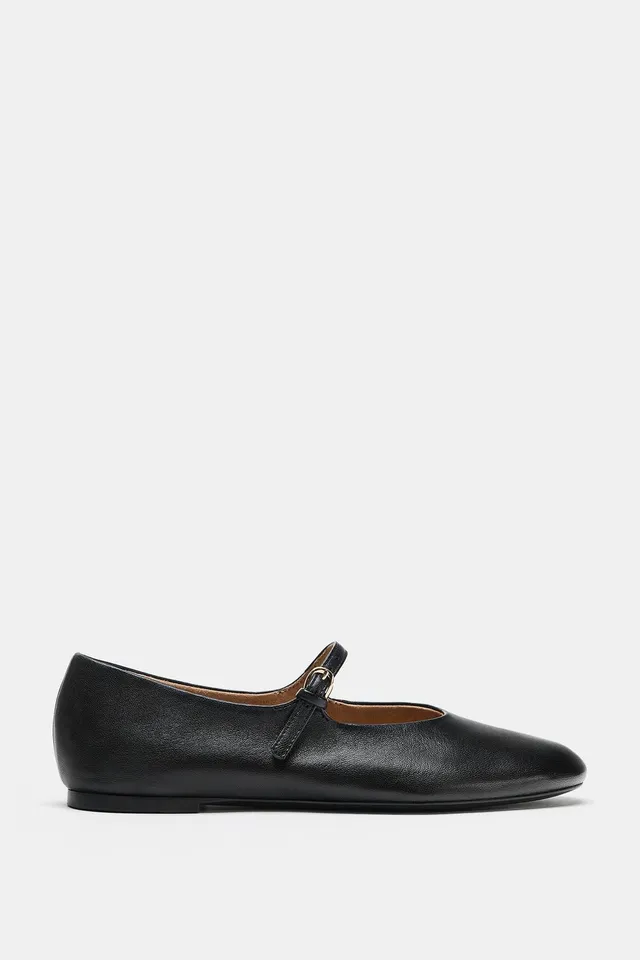 LEATHER BALLET FLATS – image 3