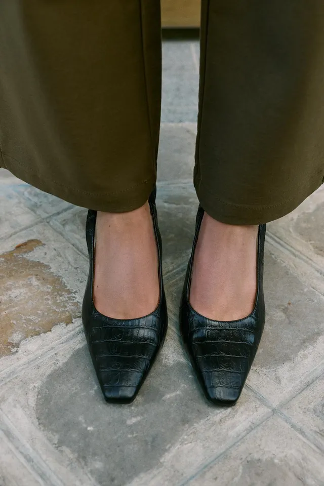 TEXTURED SLINGBACK SHOES – image 2