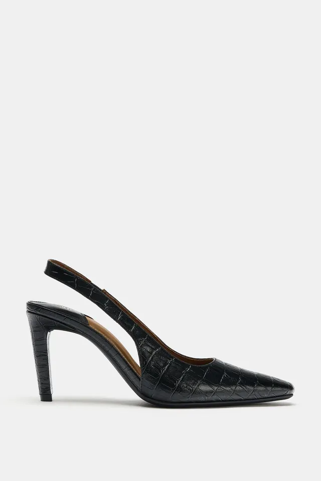 TEXTURED SLINGBACK SHOES – image 3