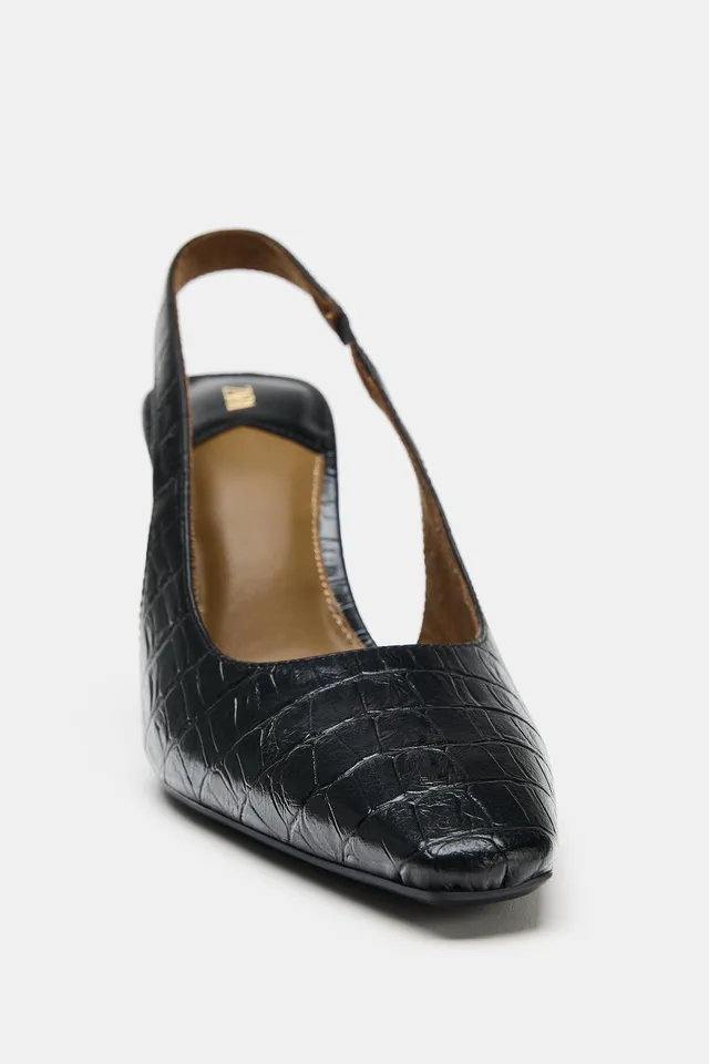 TEXTURED SLINGBACK SHOES – image 5