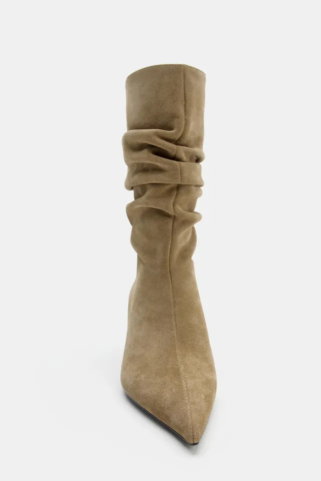 SPLIT SUEDE WEDGE ANKLE BOOTS – image 4
