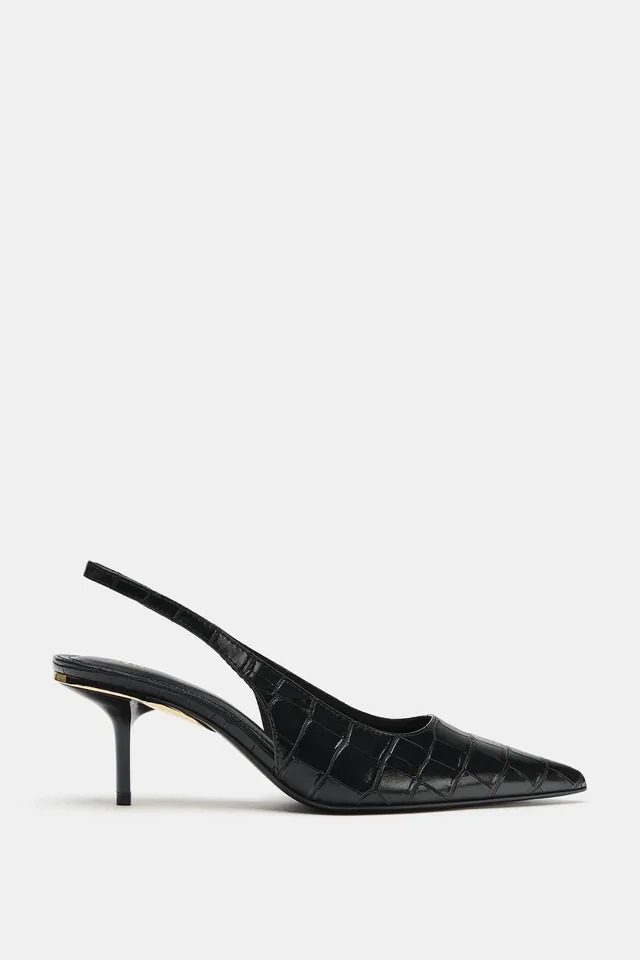 TEXTURED SLINGBACK SHOES – image 3