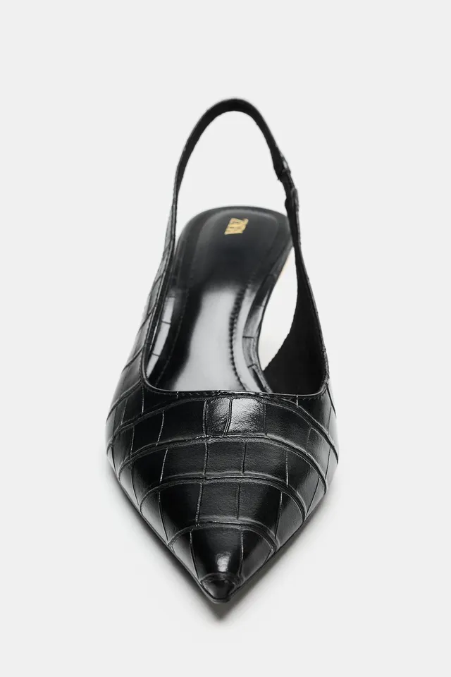 TEXTURED SLINGBACK SHOES – image 5