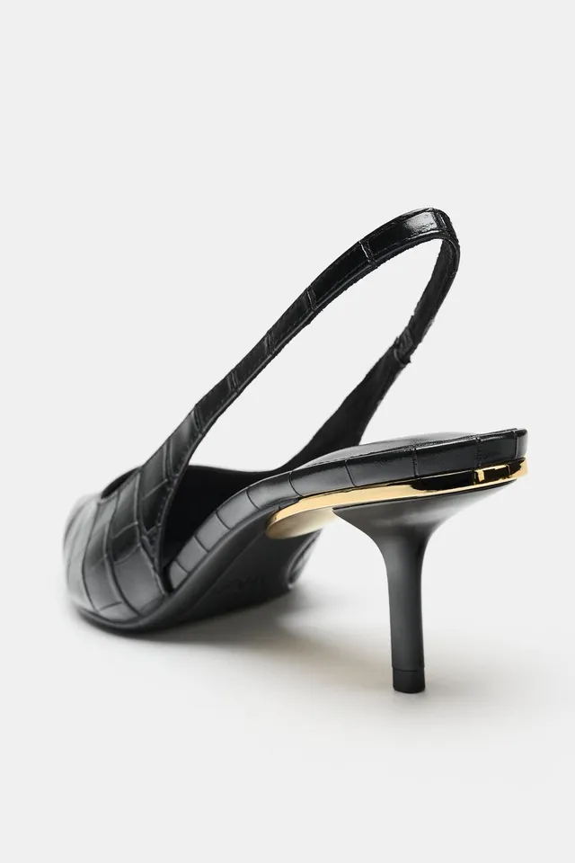TEXTURED SLINGBACK SHOES – image 6