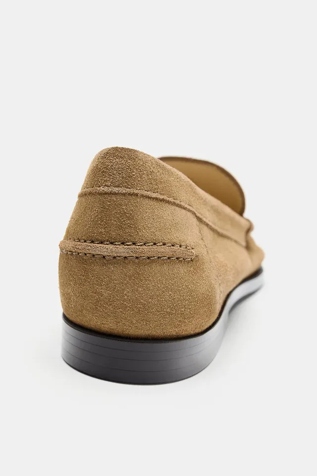 SPLIT SUEDE GATHERED LOAFERS – image 6