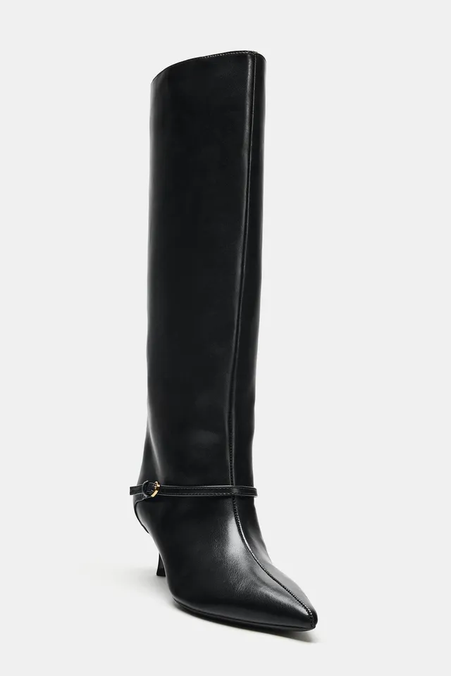 KITTEN HEEL BUCKLE KNEE-HIGH BOOTS – image 6