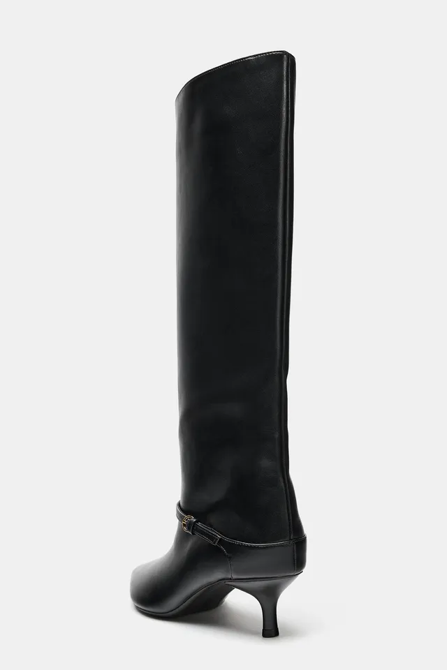 KITTEN HEEL BUCKLE KNEE-HIGH BOOTS – image 7