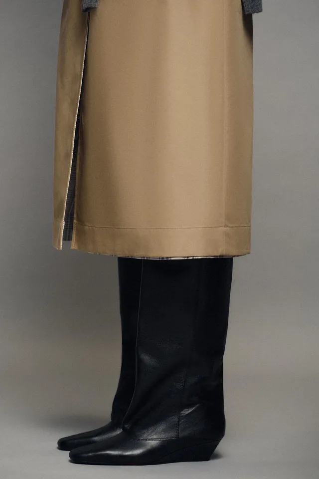 LEATHER WEDGE BOOTS – image 3