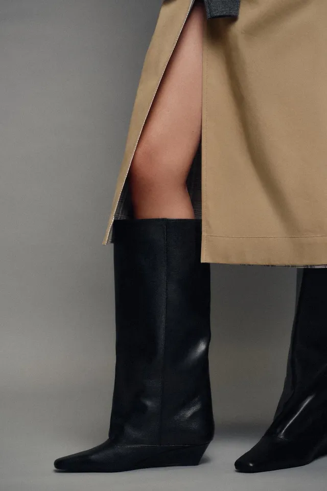 LEATHER WEDGE BOOTS – image 4