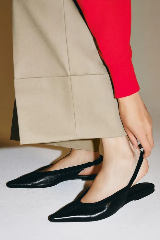 LEATHER SLINGBACK SHOES