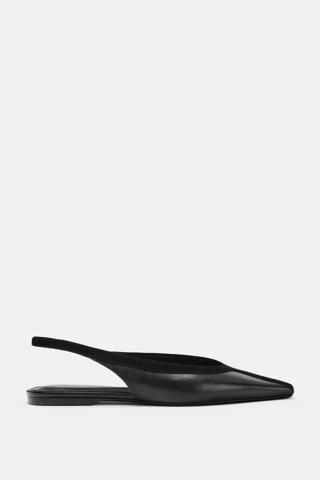 LEATHER SLINGBACK SHOES – image 2