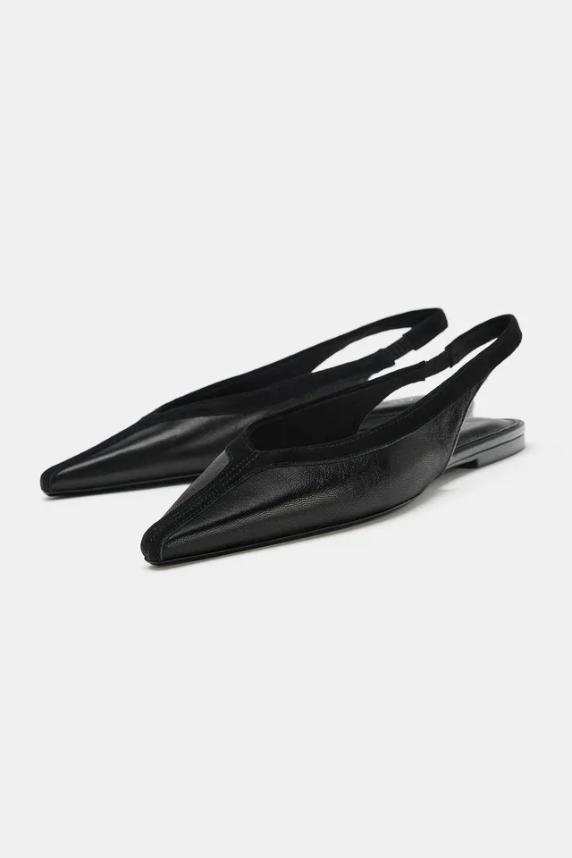 LEATHER SLINGBACK SHOES – image 3