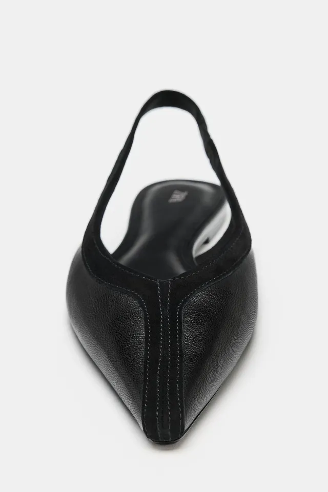 LEATHER SLINGBACK SHOES – image 4
