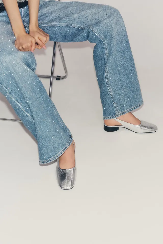 METALLIC LEATHER SHOES – image 2