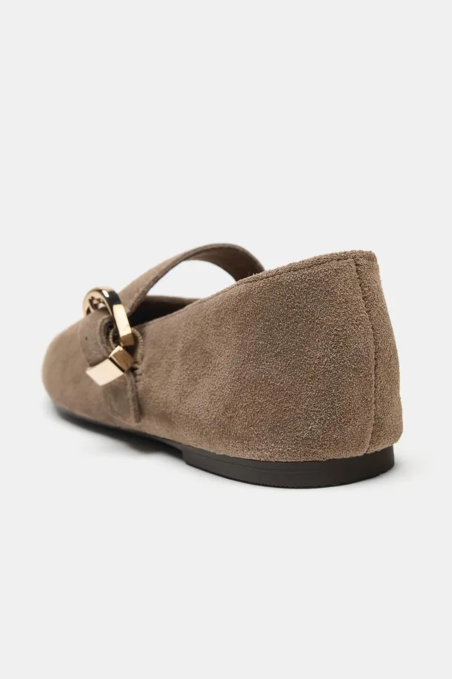 SPLIT SUEDE BALLET FLATS – image 6