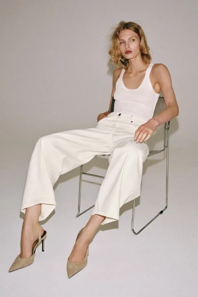 ASYMMETRIC SUEDE HIGH-HEEL SHOES – image 2