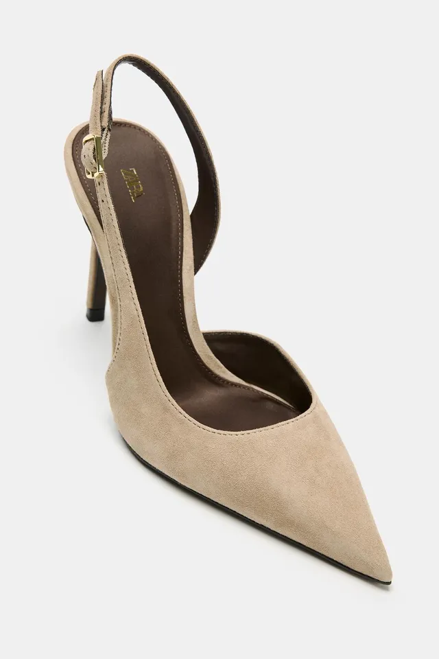 ASYMMETRIC SUEDE HIGH-HEEL SHOES – image 5