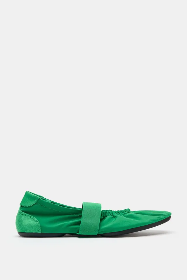 ELASTIC SPORTY BALLERINA FLATS – image 4