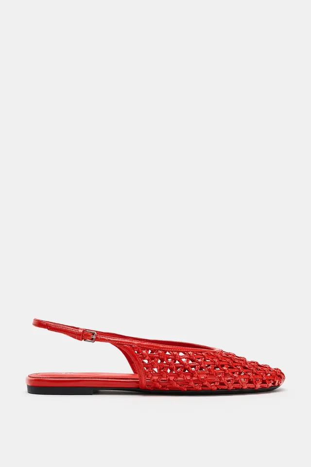 BRAIDED-EFFECT SLINGBACK BALLET FLATS – image 3