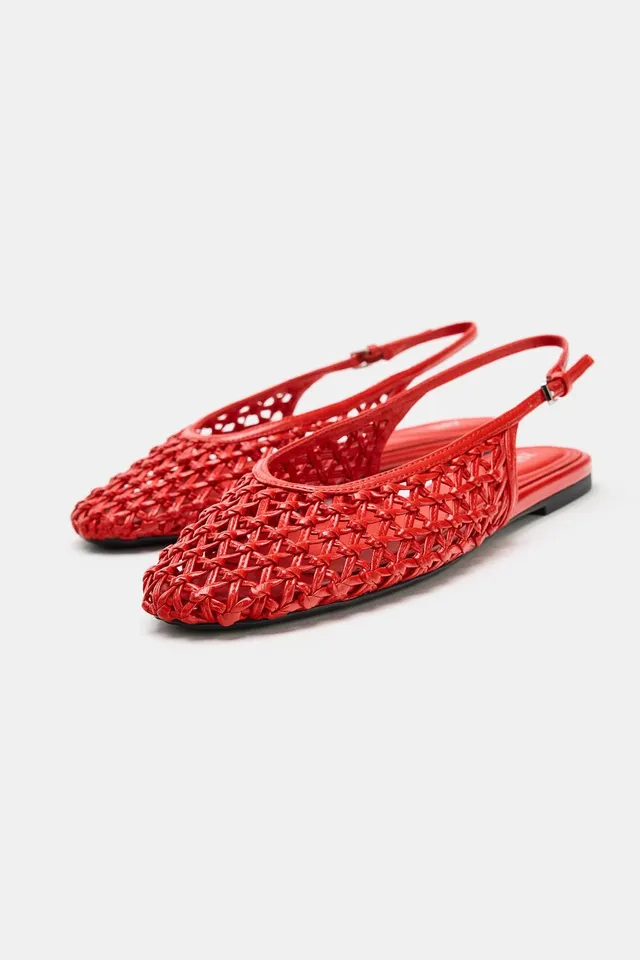 BRAIDED-EFFECT SLINGBACK BALLET FLATS – image 4
