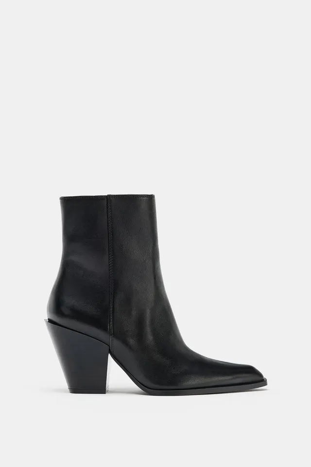 LEATHER COWBOY ANKLE BOOTS – image 3