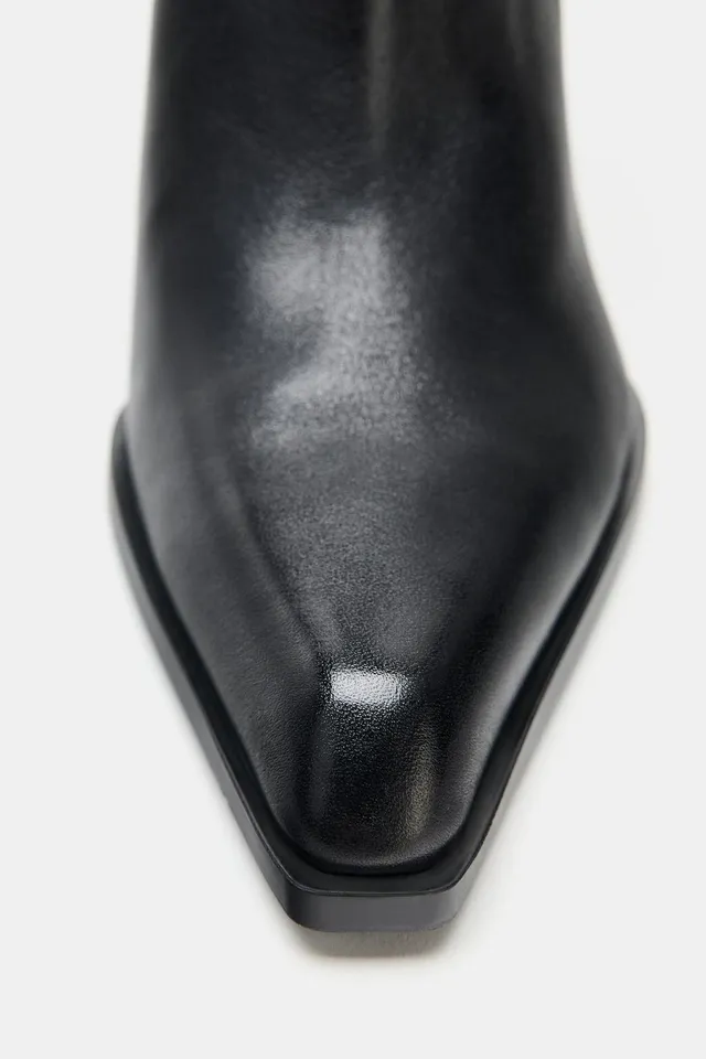 LEATHER COWBOY ANKLE BOOTS – image 7