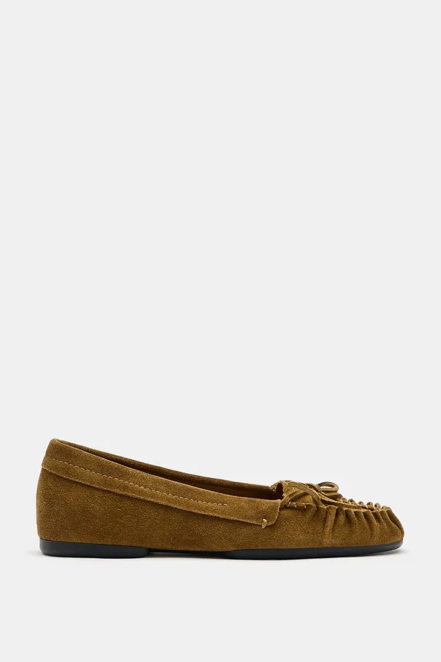 SPLIT SUEDE BOW LOAFERS – image 4