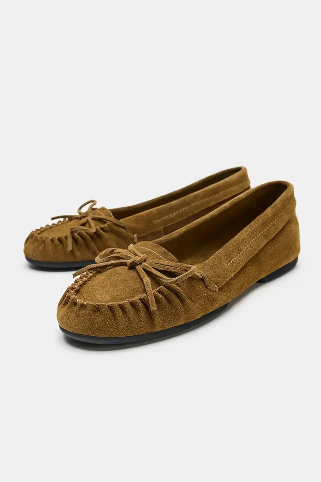 SPLIT SUEDE BOW LOAFERS – image 5