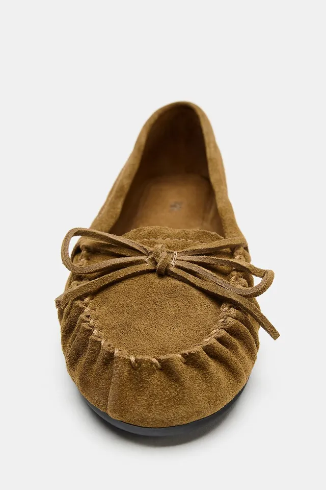 SPLIT SUEDE BOW LOAFERS – image 6