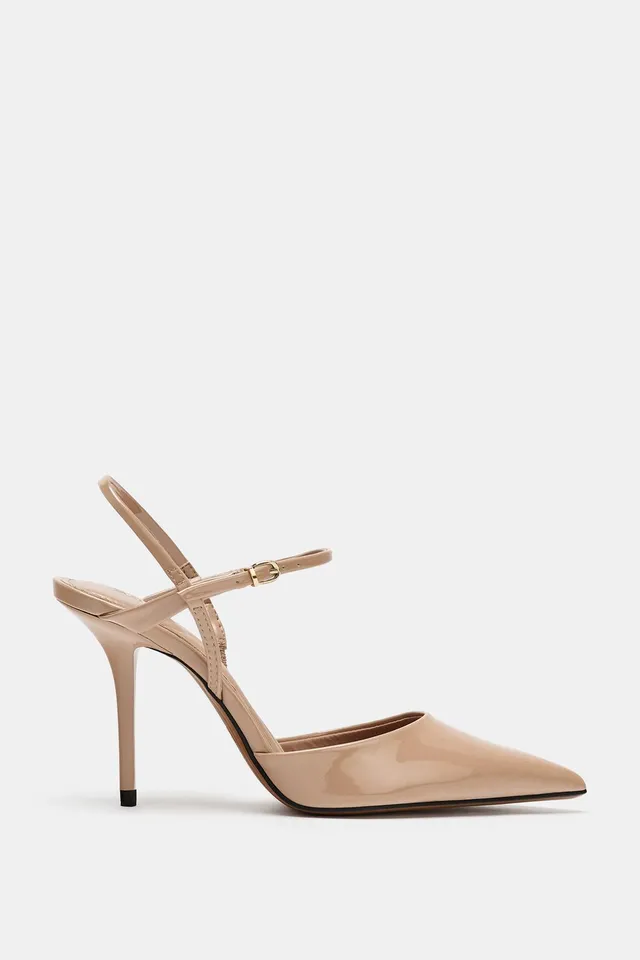 PATENT-EFFECT SLINGBACK HEELS – image 3