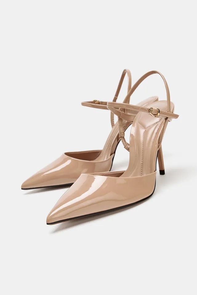 PATENT-EFFECT SLINGBACK HEELS – image 4