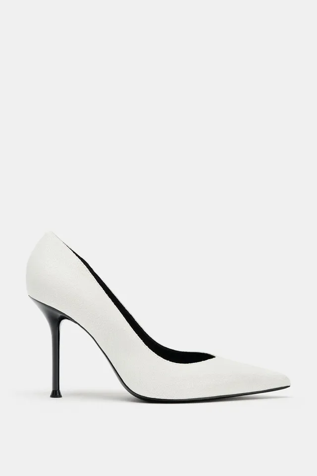 CRACKLED-EFFECT HEELED SHOES – image 2