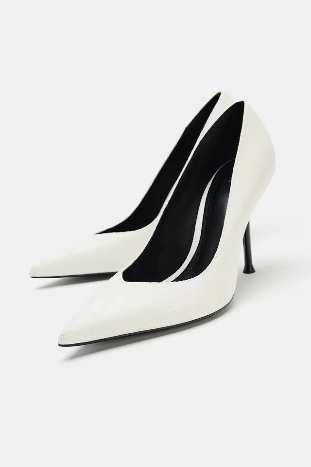 CRACKLED-EFFECT HEELED SHOES – image 3