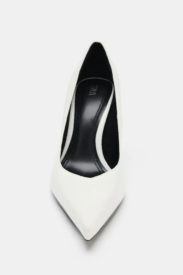 CRACKLED-EFFECT HEELED SHOES – image 4