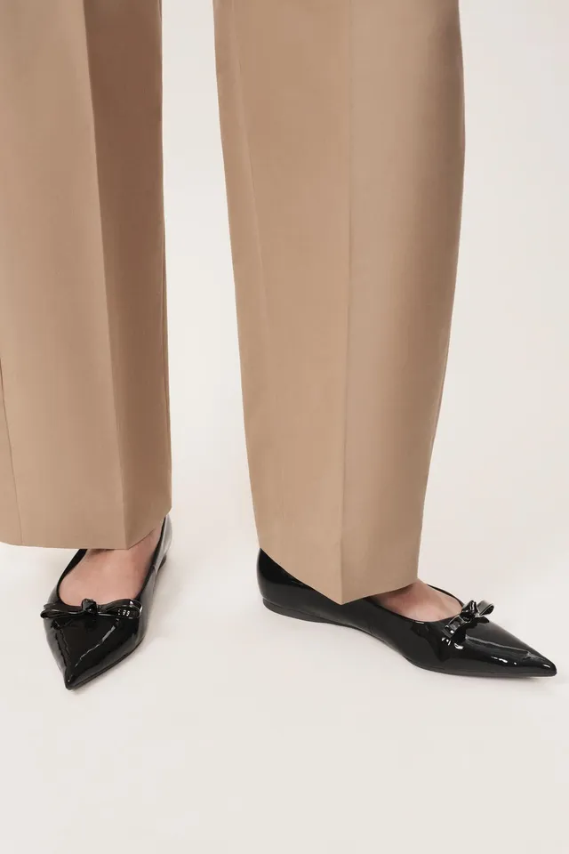 LEATHER BOW SHOES - THE ITEM ZARA WOMAN – image 4