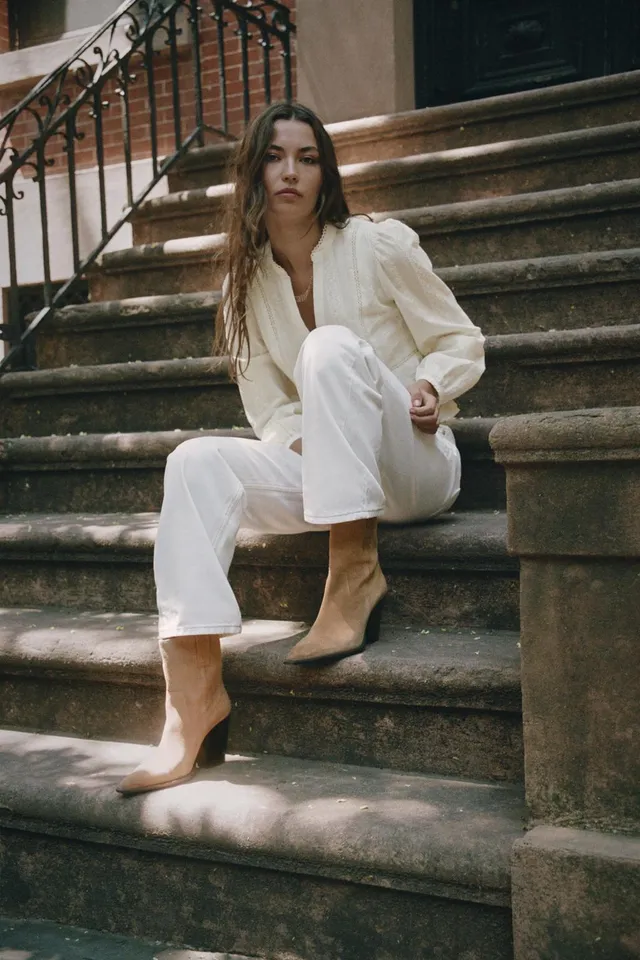 SPLIT SUEDE COWBOY ANKLE BOOTS – image 2