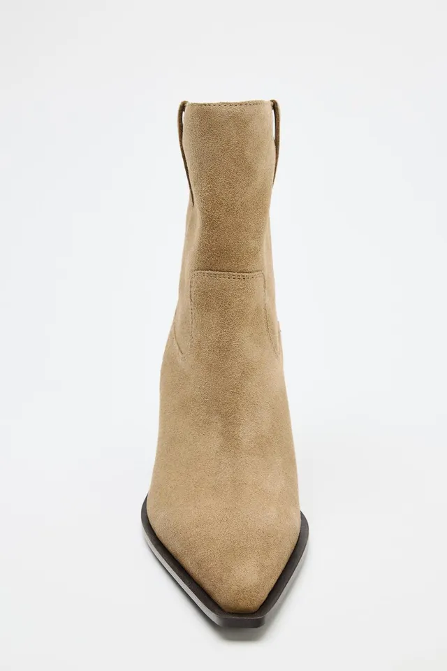 SPLIT SUEDE COWBOY ANKLE BOOTS – image 5