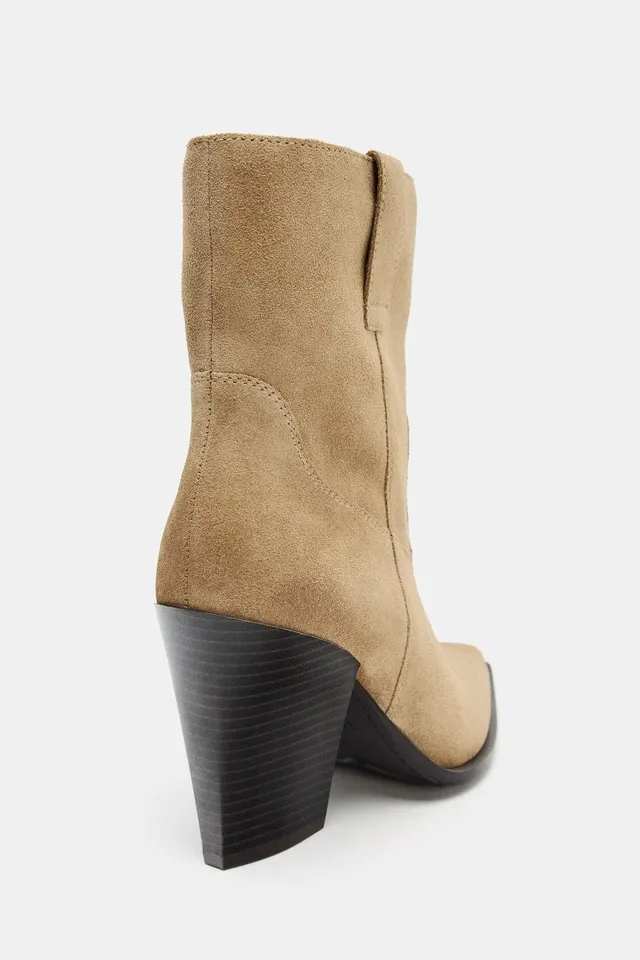 SPLIT SUEDE COWBOY ANKLE BOOTS – image 6