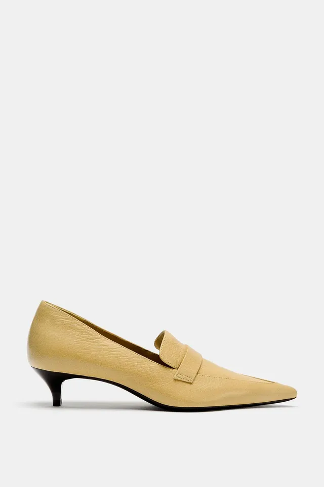 LEATHER HEELED LOAFER – image 2