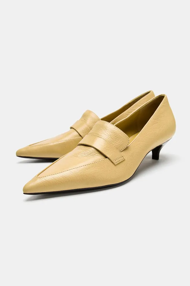 LEATHER HEELED LOAFER – image 3